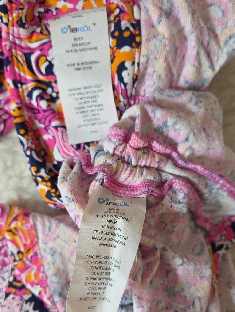 IBKUL Pink Orange Multi Print Long Sleeve Zip Top and skirt - Picture 16 of 16